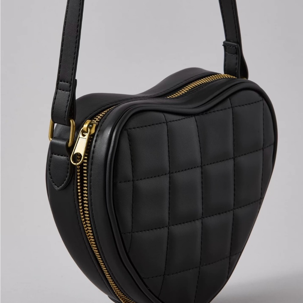 American Eagle Outfitters Black and Gold Crossbody Bag